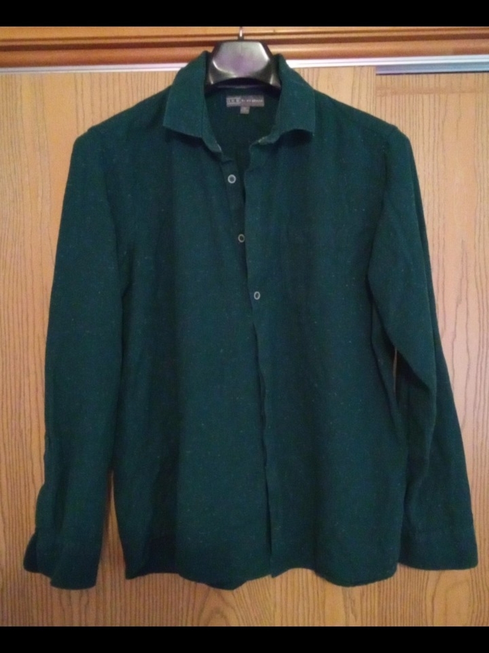 Classic Men's Dark Green Button-Up Shirt